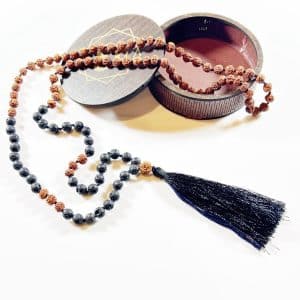 rudraksha and lava beads jap mala